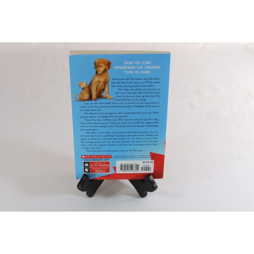 The Pet War Allan Woodrow Scholastic Paperback Childrens Fiction Novel Dog Cat - Picture 2 of 4